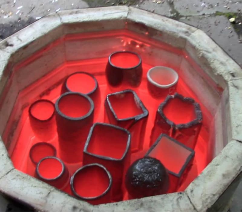 Four raku incandescent